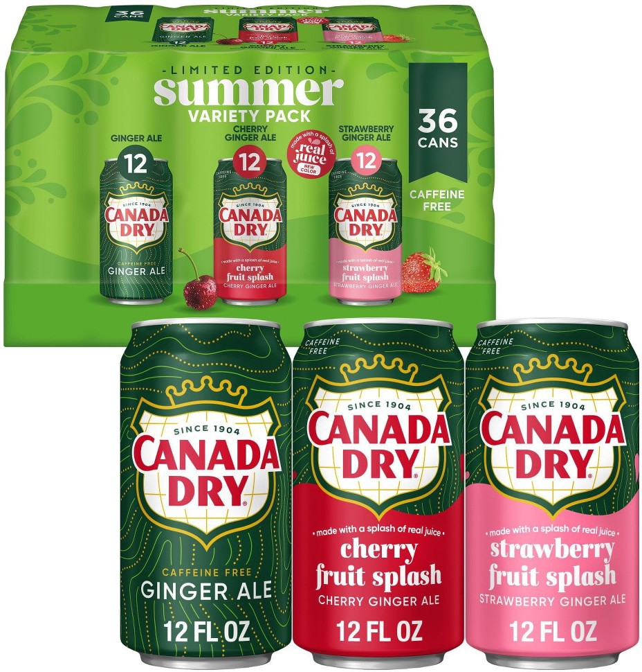 Ginger Ale Summer Variety Pack (12 fl. oz., 36 pk.)