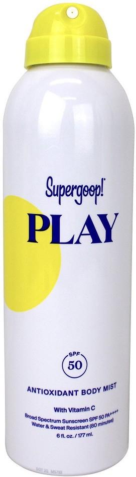 Supergoop PLAY Antioxidant Body Mist, SPF 50 with Vitamin C, 6 fl. oz.