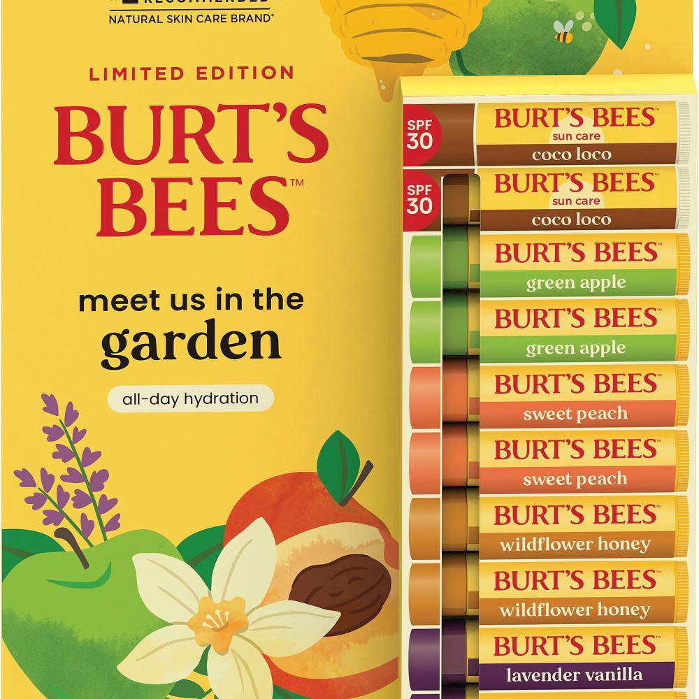 Garden Party Moisturizing Lip Balm Value Pack, 10 Tubes, 0.15 oz. ea.