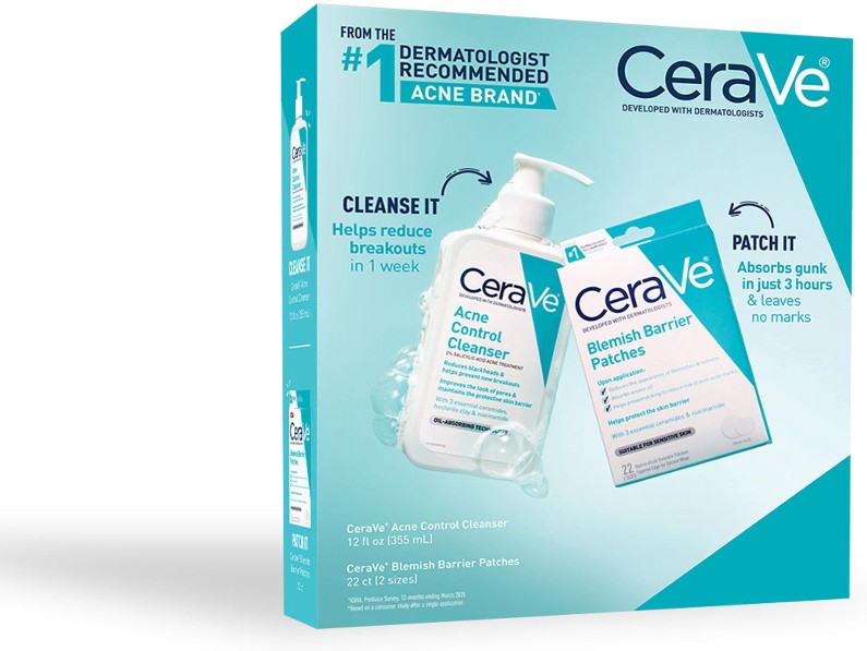 Acne Cleanser + Blemish Patch Set