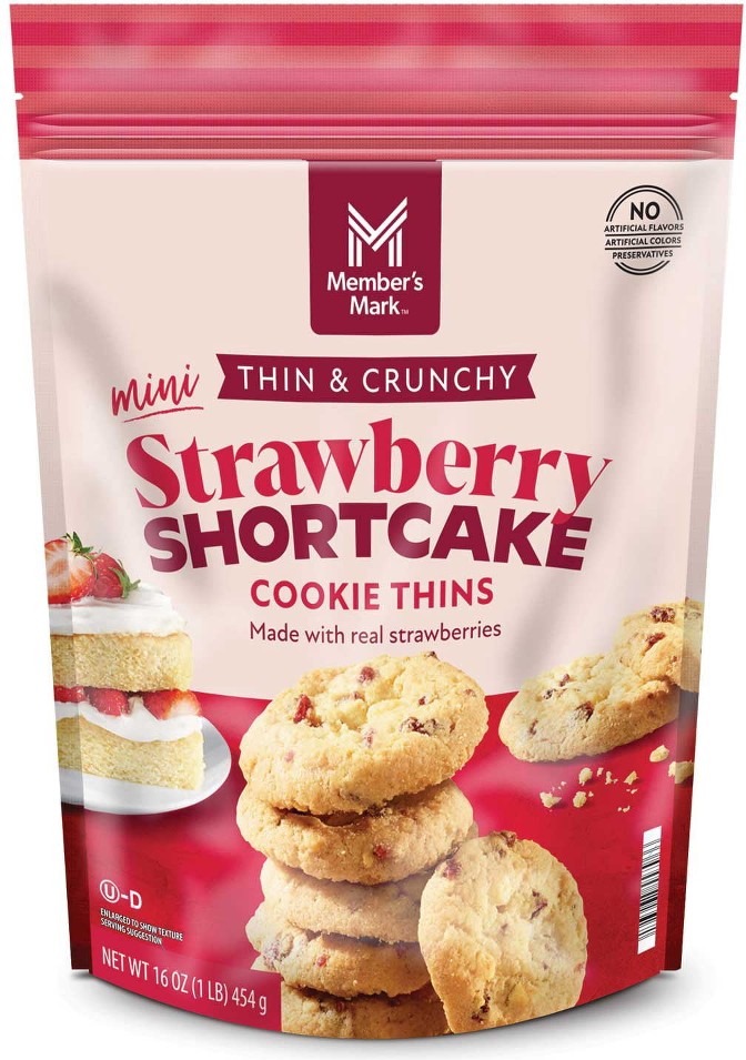 Mini Strawberry Shortcake Cookie Thins, 16 oz.