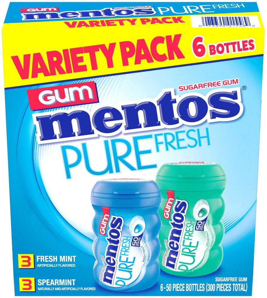 Pure Fresh Sugar-Free Chewing Gum Variety Pack, 50 Pieces, 6pk.