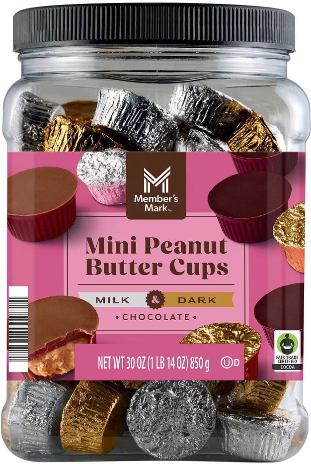 Mini Peanut Butter Cups, Milk & Dark Chocolate Candy, 30 oz.