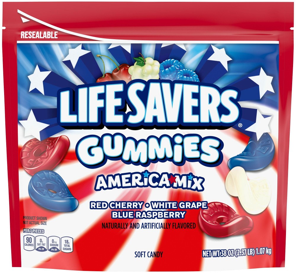 Red, White, and Blue Gummies, 38oz.
