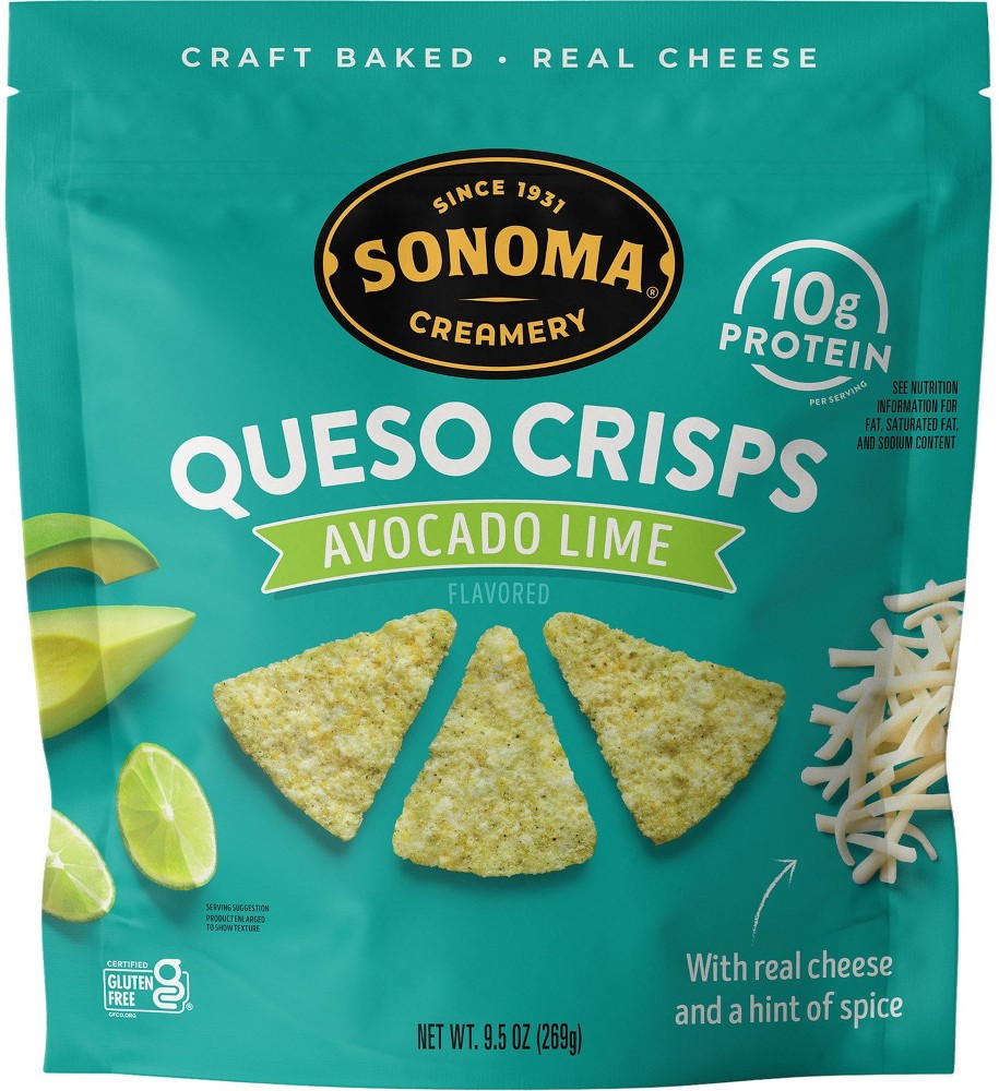 Avocado Lime Flavored Queso Crisps 9.5 oz.
