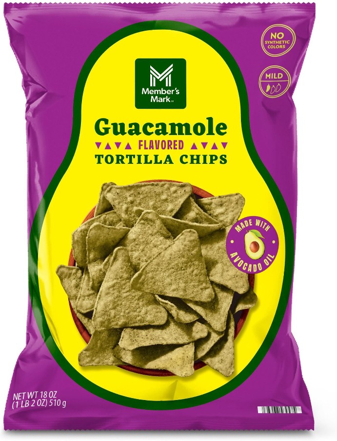 Guacamole Flavored Tortilla Chips, 18 oz.