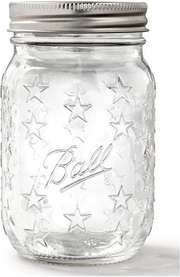 16oz Americana Regular Mouth Pint Jars with Lids, 8-Pack