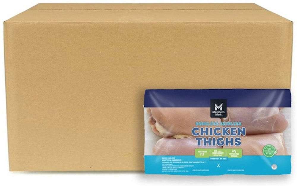 Boneless Skinless Chicken Thighs, Case, priced per pound
