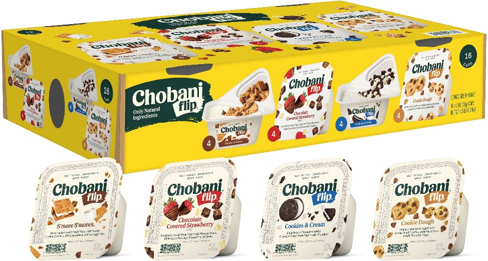 Flip Low-Fat Greek Yogurt Variety Pack, 4.5 oz., 16 ct.