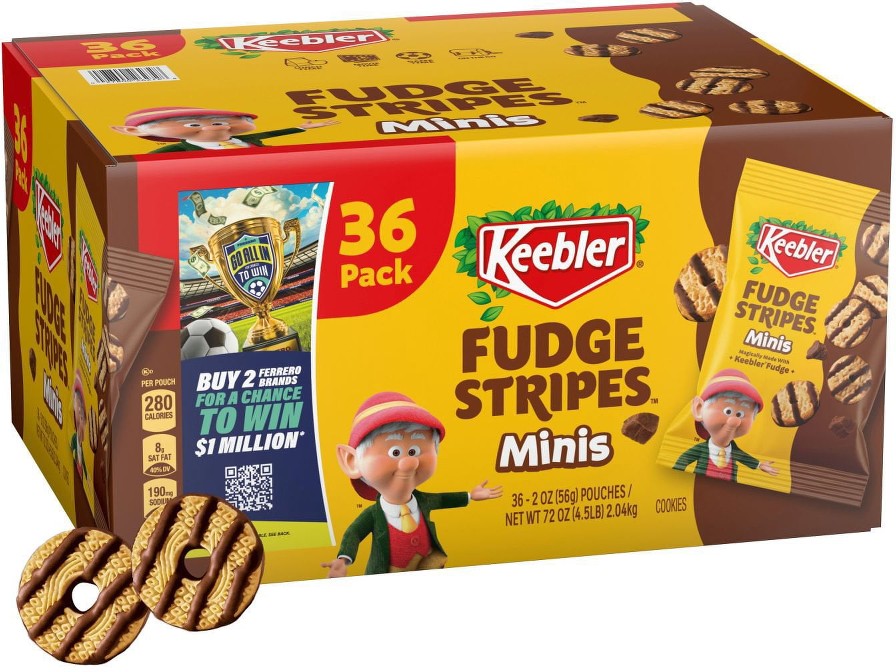 Mini Fudge Stripe Cookies, 2 oz., 36 ct.