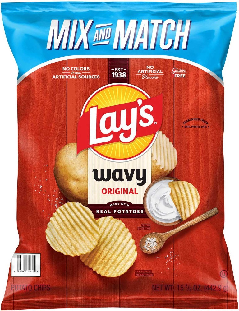 Wavy Original Potato Chips, 15.625 oz.