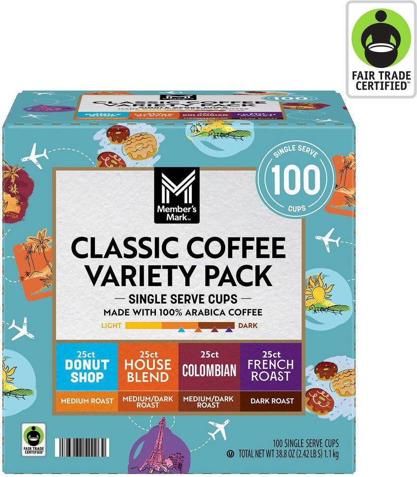 Classic Coffee Pods, Variety Pack, 100 ct.