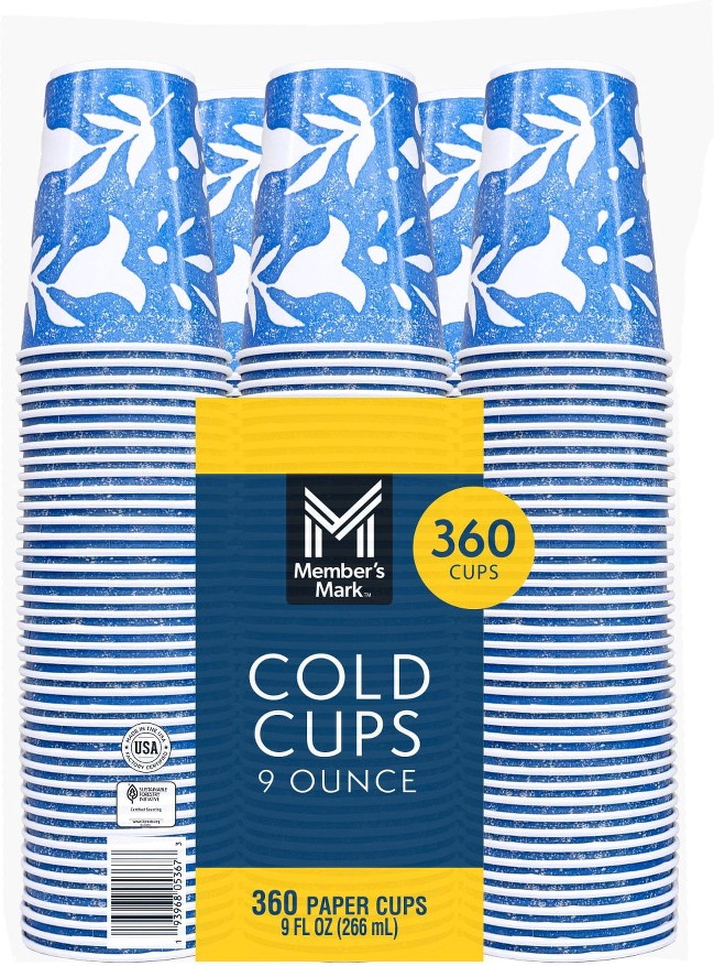 Printed Paper Bath Cold Cup 9 oz., 360 ct.
