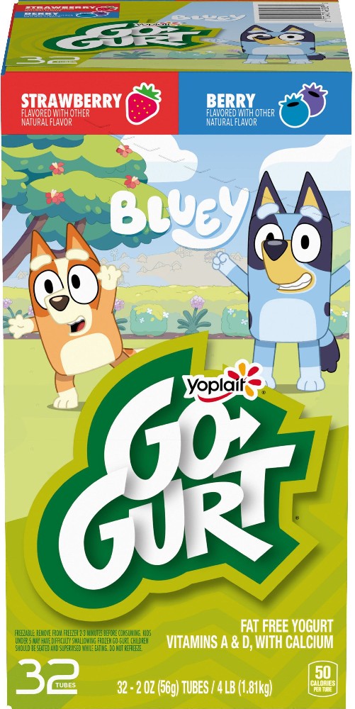 Go-Gurt Kids Nonfat Yogurt Variety Pack, 2 oz., 32 ct.