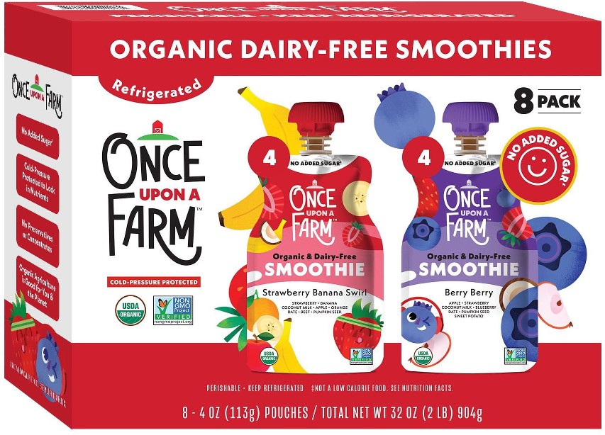 Organic Dairy Free Smoothie Pouches 4 oz., 8 ct.