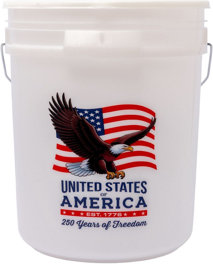 Americana 5 Gallon Bucket with Lid, 2 Pack