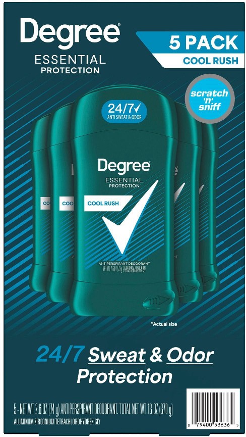 Cool Rush Deodorant, 2.6 oz., 5 pk.
