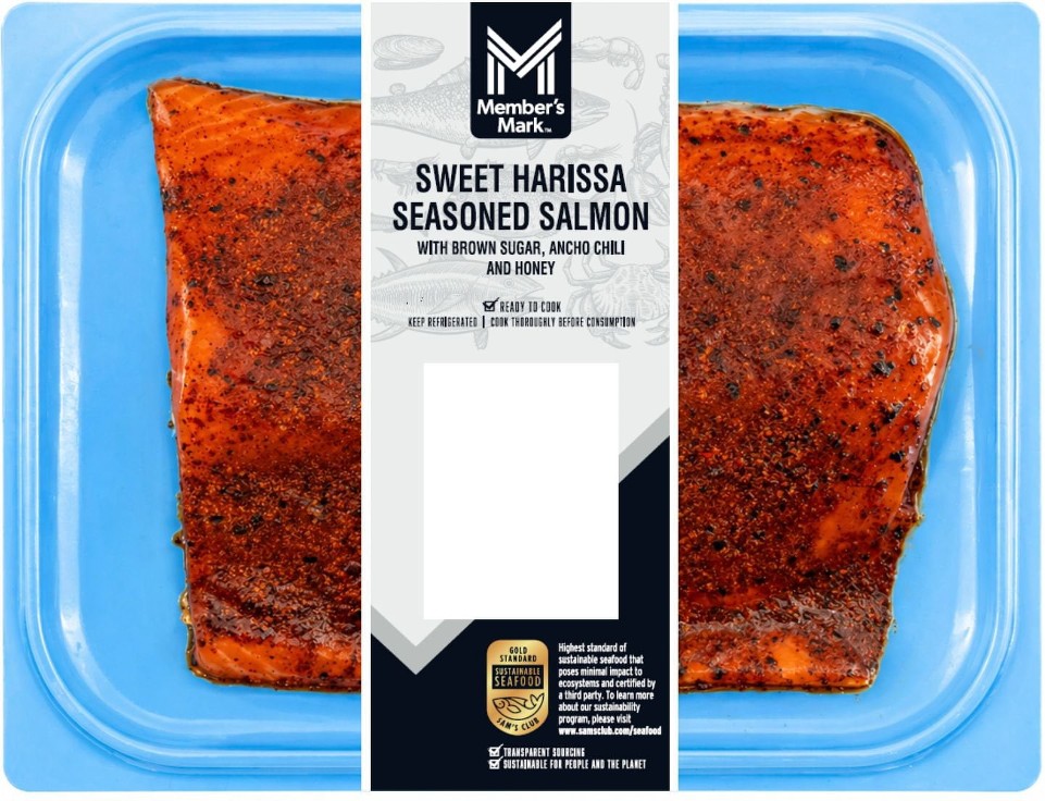 Sweet Harissa Seasoned Salmon, priced per pound