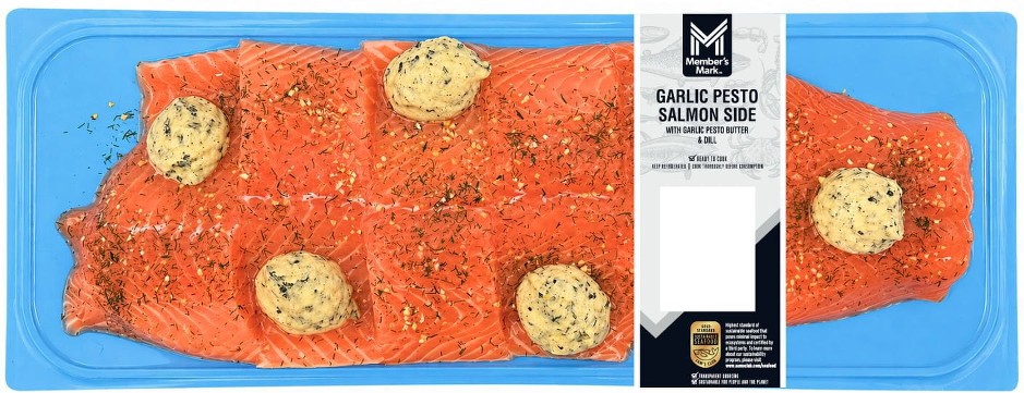 Garlic Pesto Salmon Side, priced per pound
