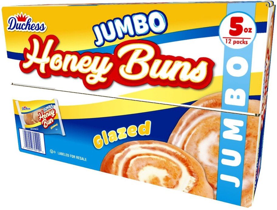 Jumbo Glazed Honey Buns, 5 oz., 12 pk.