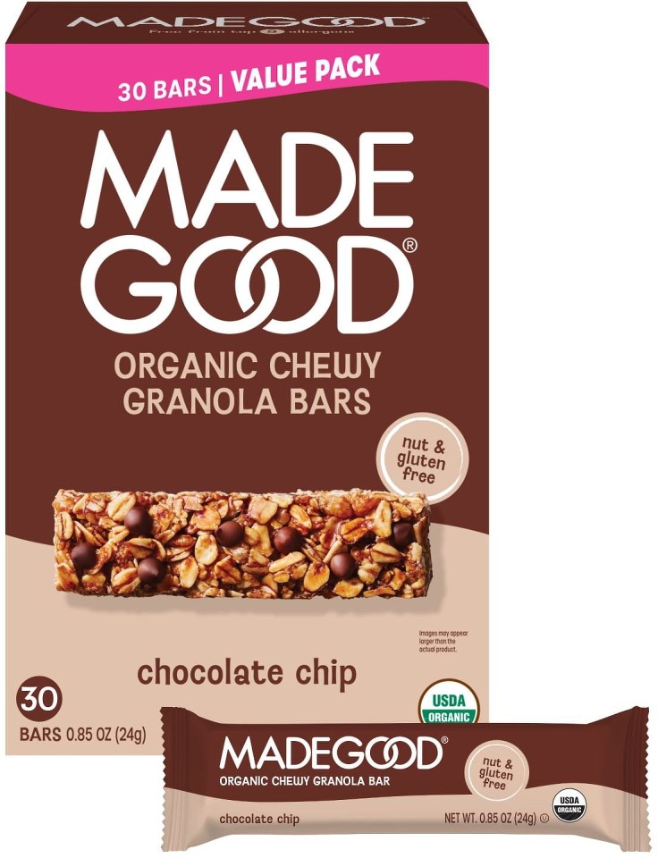 Chocolate Chip Granola Bars, .85 oz., 30 ct.