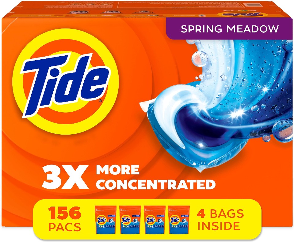 PODS Laundry Detergent Pacs, Spring Meadow, 156 ct.