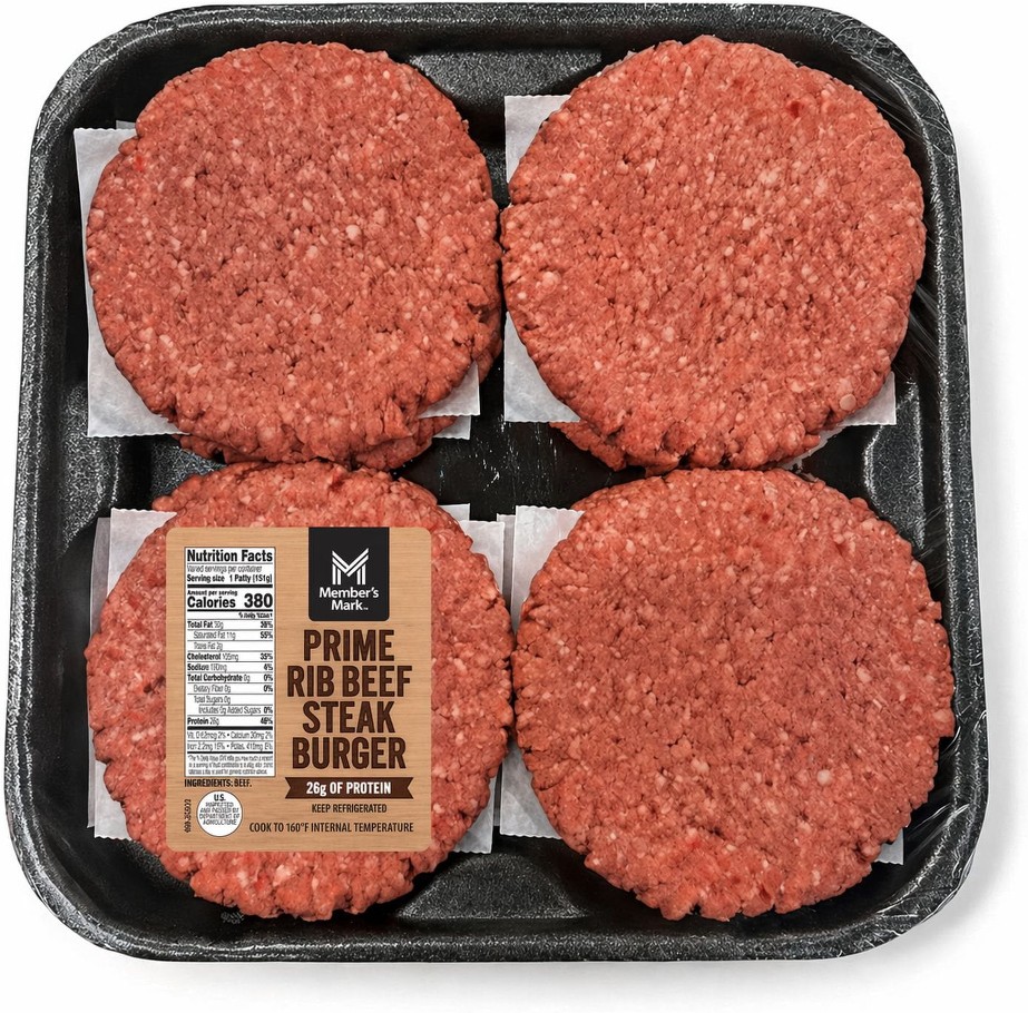 Prime Rib Ground Beef Sliders, priced per pound