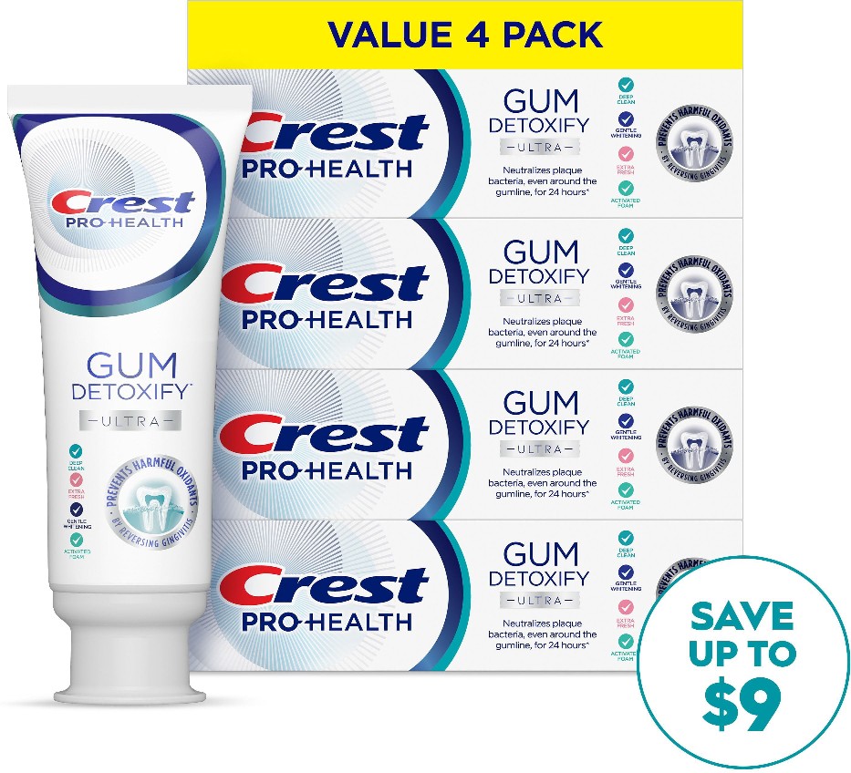 Gum Detoxify Ultra Toothpaste, 4.7 oz., 4 pk.