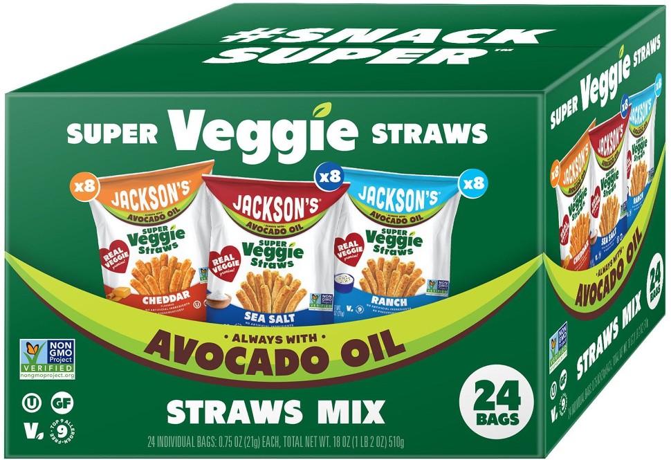 Super Veggie Straws Variety Pack, 0.75 oz., 24 pk.