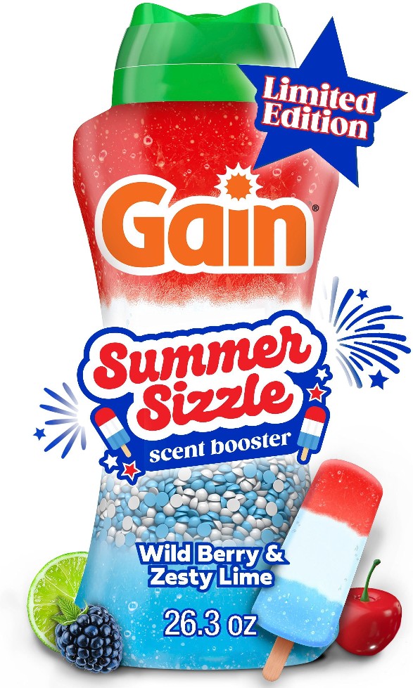 Summer Sizzle In-Wash Laundry Scent Booster Beads, Wild Berry & Zesty Lime Scent, 26.3 oz.