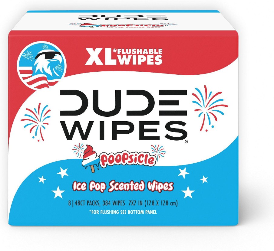 XL Flushable Wipes, POOPsicle, 8 ct., 384 wipes