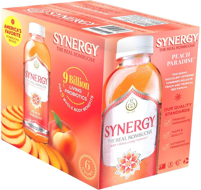 The Real Kombucha, Peach Paradise, 16 fl. oz., 6 pk.