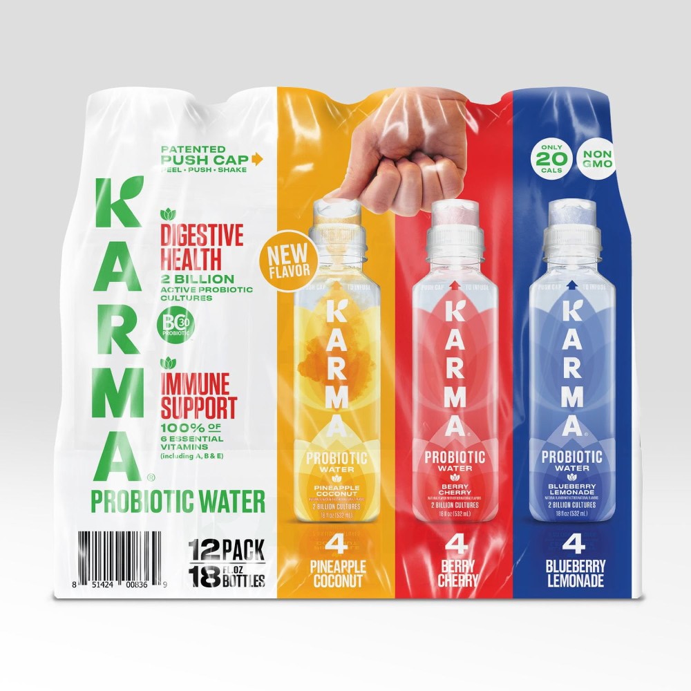 Probiotic Water Variety Pack, 18 fl. oz., 12 pk.