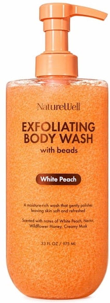 Exfoliating Body Wash, White Peach, 33 fl. oz.