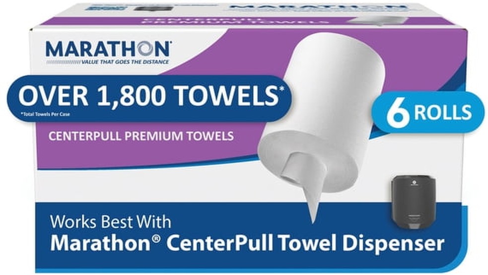 Centerpull Premium 1-Ply White Paper Towels 6 rolls, 300sheets/roll