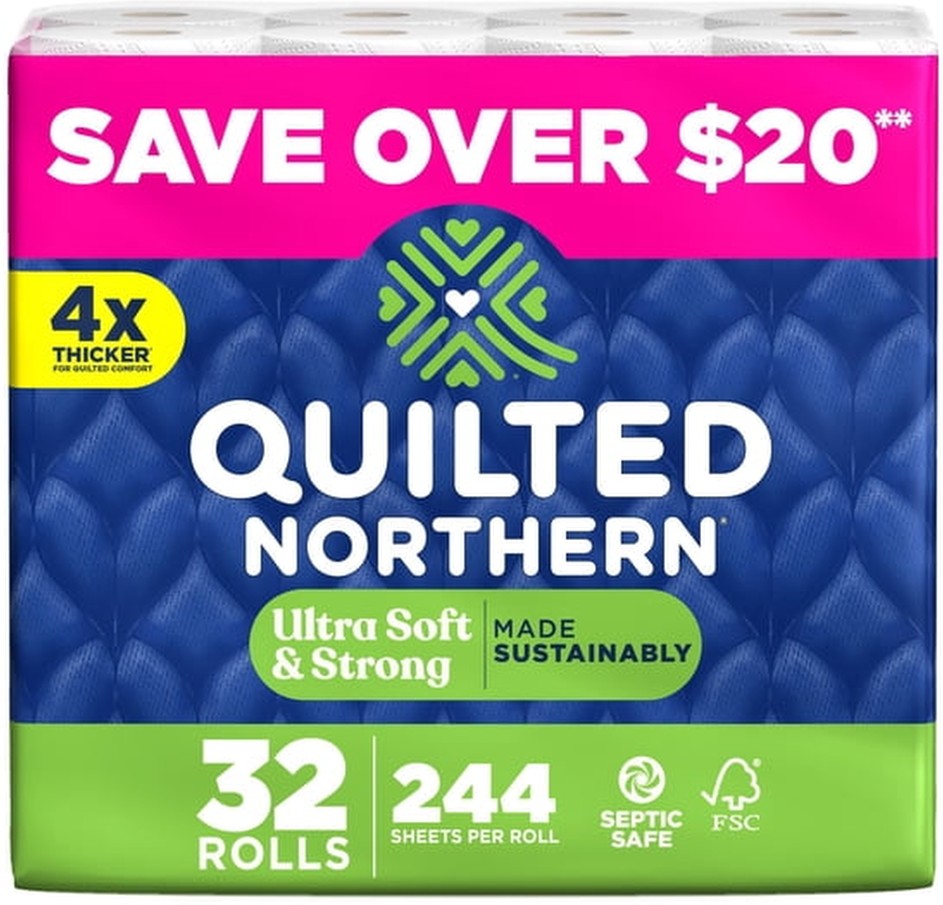 Ultra Soft & Strong 2-Ply Toilet Paper 32 rolls, 244 sheets/roll