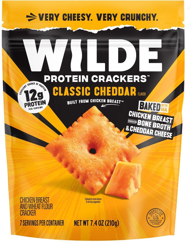 WILDE Protein Crackers Classic Cheddar, 7.4 oz.