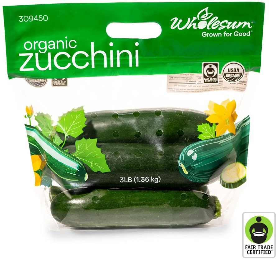 Organic Zucchini Squash, 3 lbs.