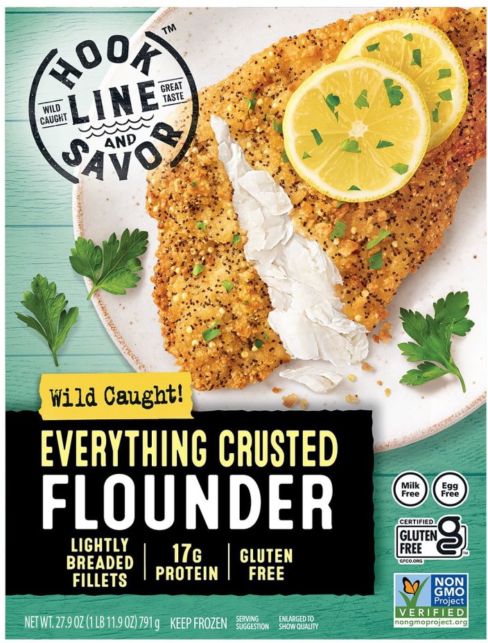Everything Crusted Flounder, Frozen, 27.9 oz.