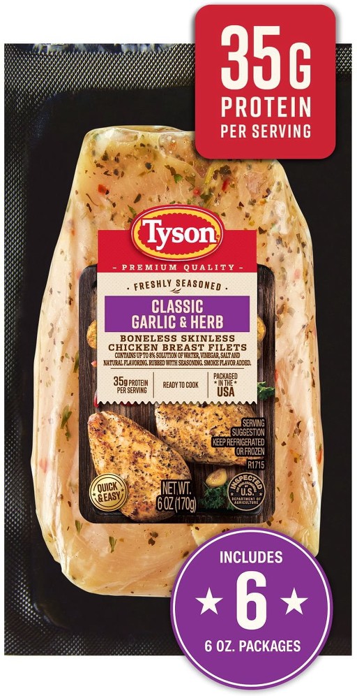 Classic Garlic & Herb Chicken Breast Filets, 6 oz., 6 ct.