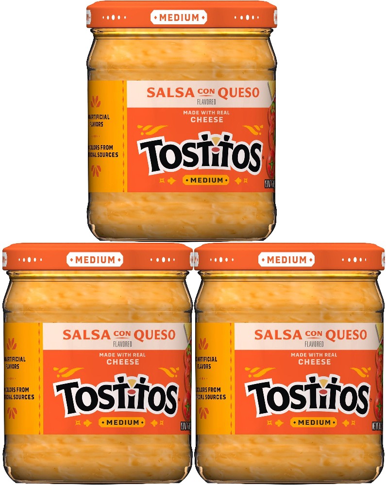 Tostitos Salsa Con Queso, Medium, 15.5 oz., 3 ct.