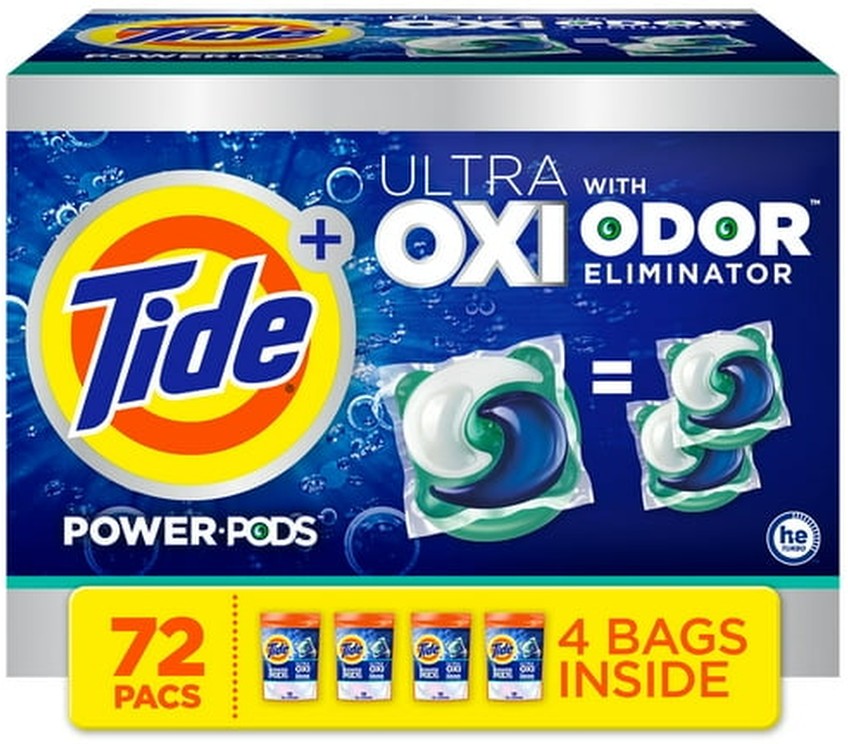 Power PODS + Ultra OXI with Odor Eliminators Laundry Detergent Pacs (72 ct.)