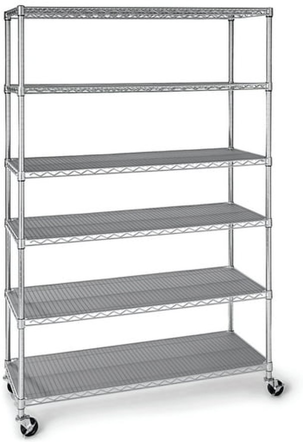 6-Tier NSF Heavy Duty Wire Shelving, 47.75" W x 18" D x 75.5" H