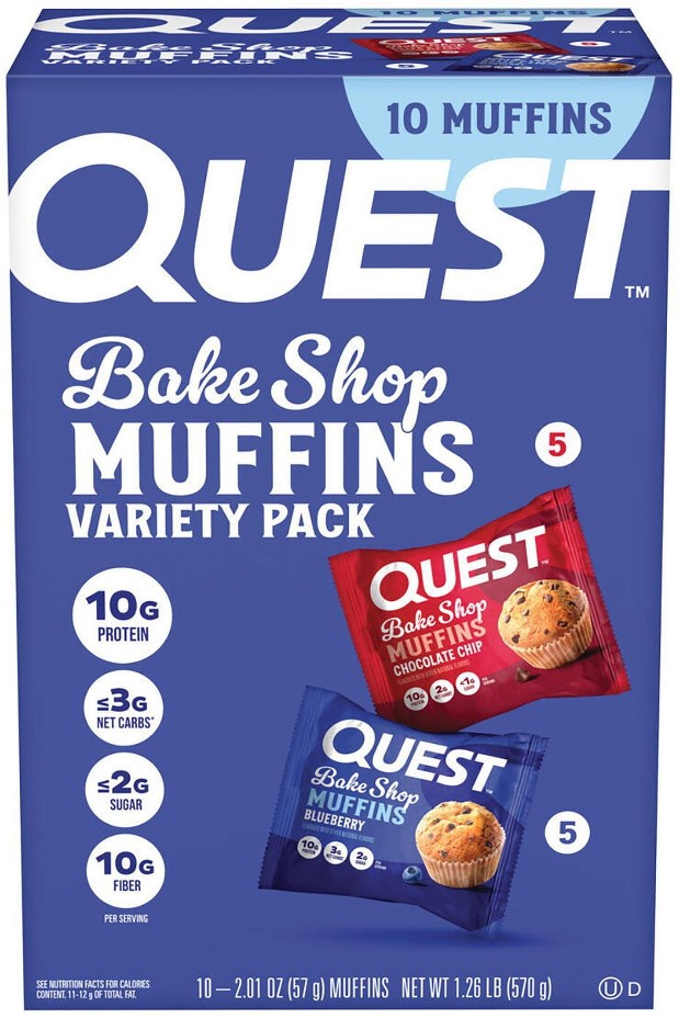 Bake Shop 10g Protein Muffins, Variety Pack, 10 ct.