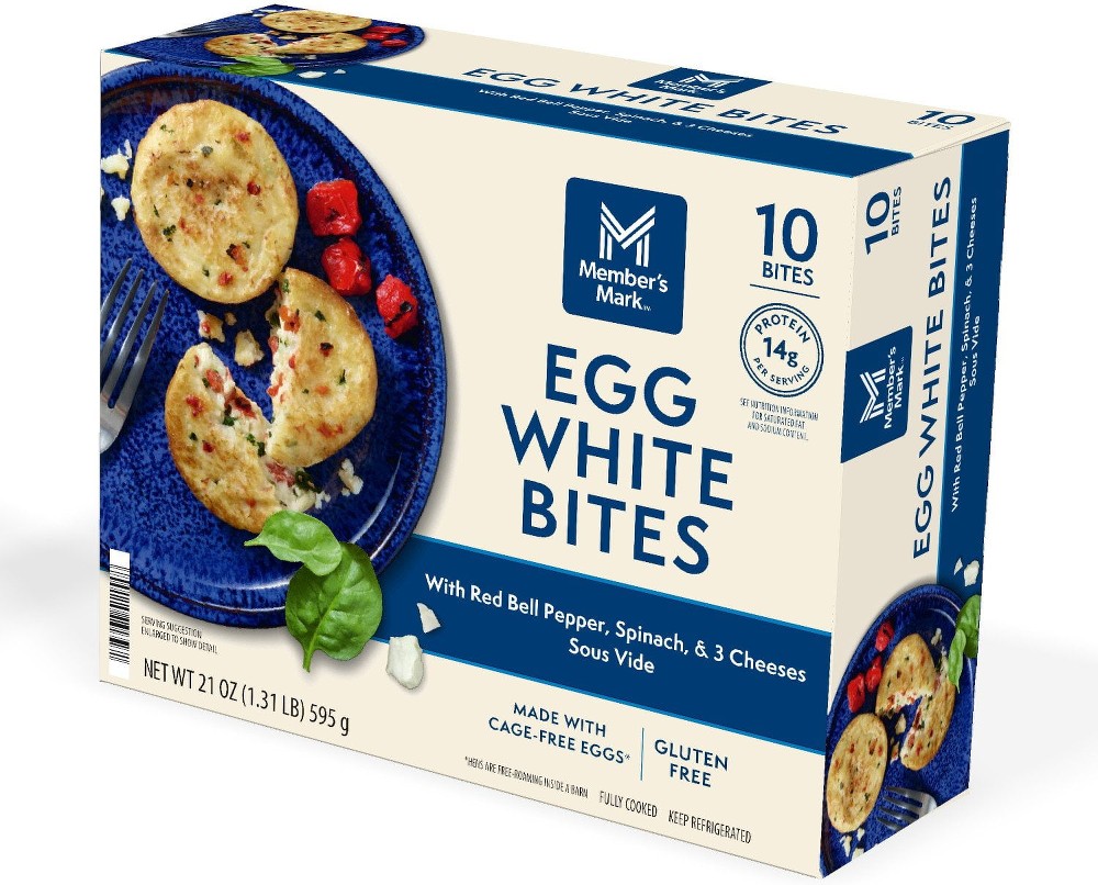Fire Roasted Red Bell Pepper, Spinach, and Cheese Trio Egg White Bites, 5 pk.