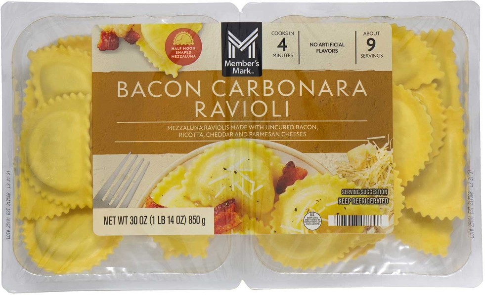 Bacon Carbonara Ravioli, 15 oz. Each, 2 pk.