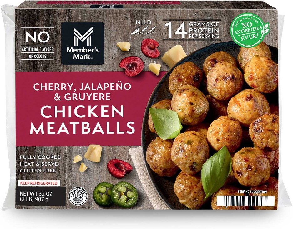 Cherry, Jalapeno & Gruyere Cheese Chicken Meatballs, 32 oz