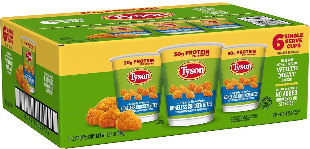 Lightly Breaded Boneless Chicken Bites Cup, Frozen, 6 ct.