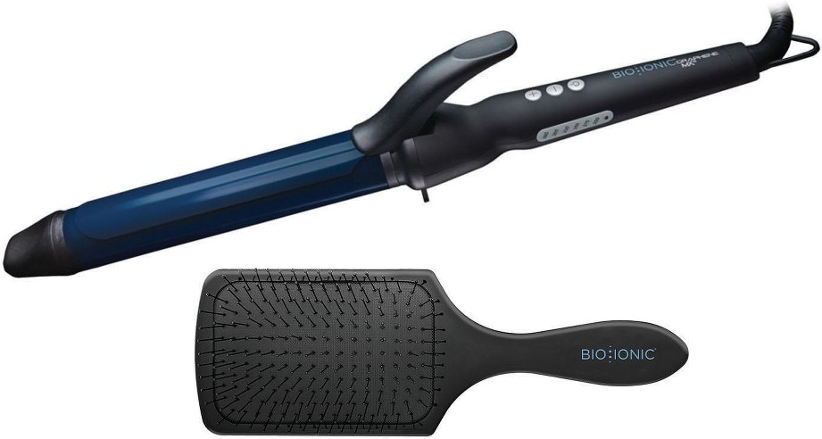 GRAPHENE 1.25" Long Barrel Curling Iron + Paddle