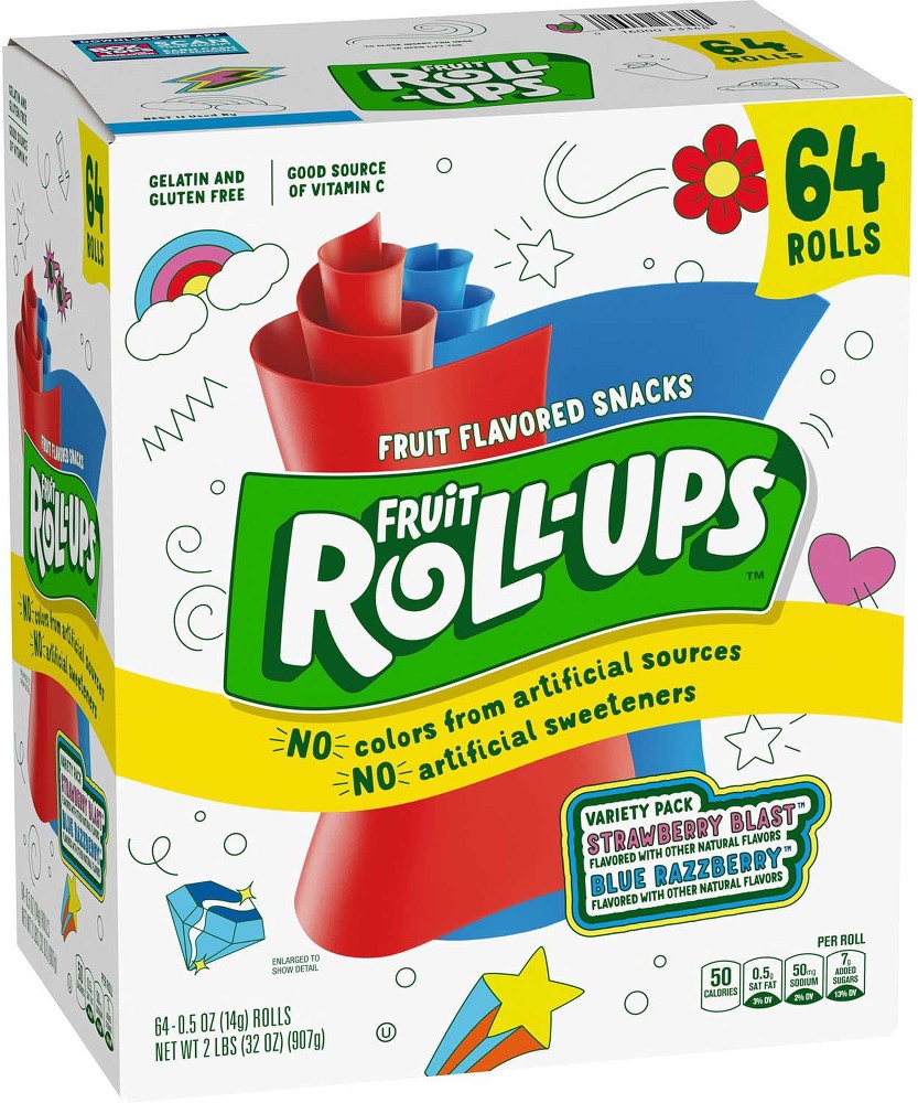 Fruit Flavored Snacks Variety Pack, 0.5 oz., 64 pk.
